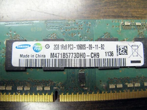 1) Samsung 2GB 1Rx8 PC3-10600S-09-11-B2 Laptop Memory - Picture 1 of 2