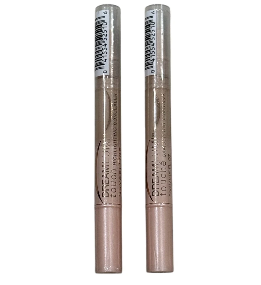 Lot OF 2 Maybelline Dream Lumi Touch Highlighting Concealer 0.05 Oz - 10 FAIR - Image 1 of 1