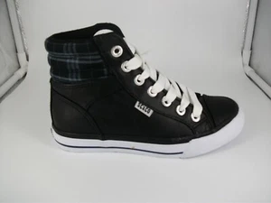 Zapatillas altas SC&Co Asti negras a cuadros Reino Unido 11 UE 29 JS190 KK 11 - Imagen 1 de 5