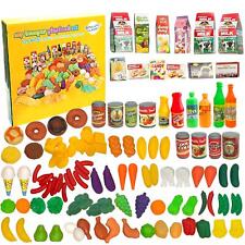 120 Pcs Kids Play Food Set Children Pretend Play Set Fruits Vegetables