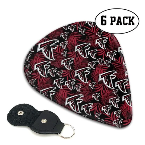 6pcs Atlanta Falcons Guitar Pick Guitar Accessories Printed Pick,fans Gift Cover