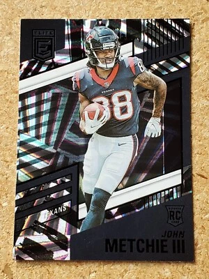 John Metchie III 2022 Donruss Elite Razzle Dazzle SSP Rookie Parallel Texans RC - Image 1 of 2