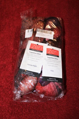 Lote de 2 Hanks Cayena Pimienta/Vixen Hilados Brillo Superfino Jardín Hilados Zen Foto 1 de 3