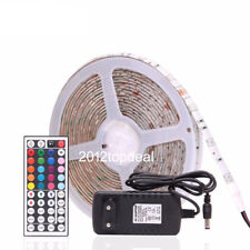 Taśma LED RGB 5050 biała płytka drukowana wodoodporna taśma świetlna DC 12V LED + zasilanie + kontroler
