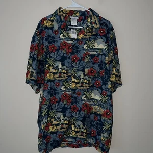 Disney Parks shirt men L Button Up Hawaiian all over graphic print NWT - Picture 1 of 8