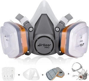 Airgearpro M-500 Reusable Respirator Mask with A1P2 Filters | Anti-Dust Gas Mask - Picture 1 of 12