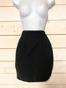 Zara Basic Gonna Nera Finta Avvolgente Grande con Volant Carriera Ufficio - Foto 1 di 3