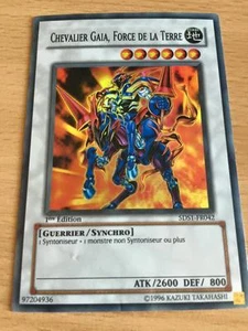 Carte Yu-Gi-Oh! 5DS1-FR042 Chevalier Gaia, Force de la Terre (Super Rare) - Imagen 1 de 1