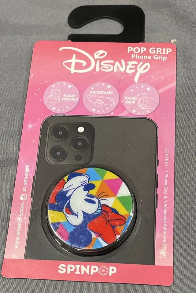 Empuñadura y soporte SPINPOP para teléfonos o tabletas*NUEVO*Disney Minnie Mouse*pata de cabra Foto 1 de 1