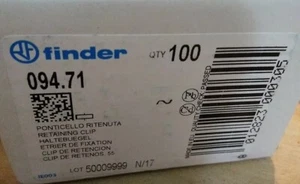 Finder, Metal Retaining Clips, 094.71 Lot of 100 pcs Relay Just Clips 1 Box - Picture 1 of 7