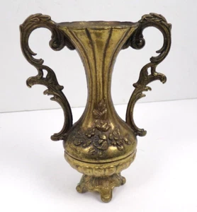 "Jarrón Italiano De Colección Latón Adornado Estilo Renacimiento Pequeño Brote Decorativo 4 3/4" - Imagen 1 de 9