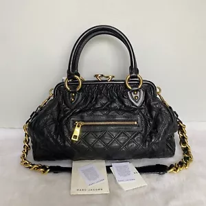 Bolso de cuero bidireccional acolchado negro MARC JACOBS Stam - Imagen 1 de 10