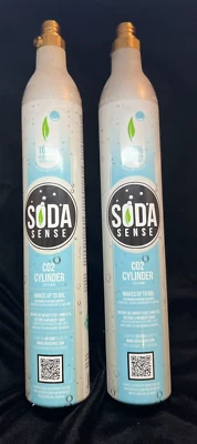 Para fabricantes de soda Sense & Soda usando botes de CO2 60L - VACÍOS - Juego de 2 Foto 1 de 4