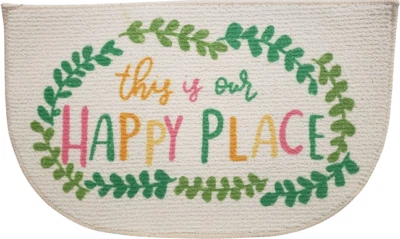 MOHAWK HOME Textured Printed Kitchen Rug/Mat (18"x30") THIS IS OUR HAPPY PLACE, D Shape, MH