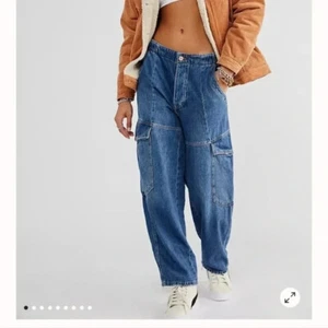 Neu Free People All Star Pull-On Jeans Utility Cargo Low Slung Baggy Denim Medium - Bild 1 von 13