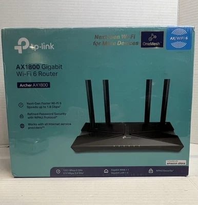 TP-Link Archer AX21 AX1800 Dual Band WiFi 6 Router Beamforming Mu-Mimo WPA3 - Image 1 of 4