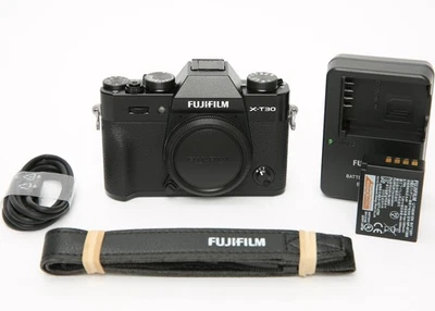 FUJIFILM X-T30 Mirrorless Digital Camera (Body Only, Black) 26.1MP, 1040 Shutter - Image 1 of 4