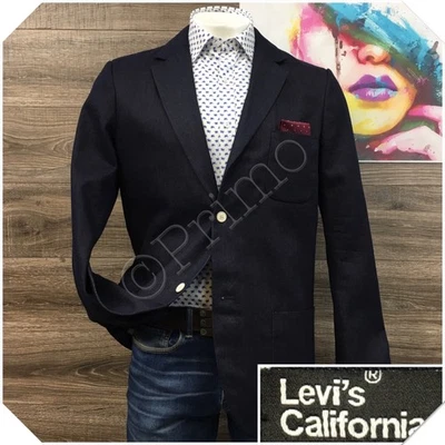 LEVI'S Hombres Blazer Denim Abrigo Deportivo Chaqueta Informal Talla XL Traje Azul Índigo Foto 1 de 4