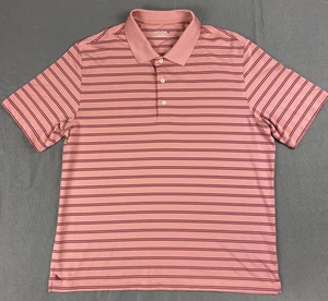 Untuckit Men’s XL Pink Striped Performance Polo Cronos Double Stripe - Picture 1 of 6