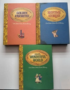 VTG The Little Golden Book Library 1969 Set Of Three Books - Foto 1 di 24