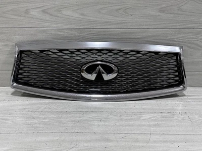 2014-2017 Infiniti Q50 Sedan front grill upper grill with emblem 62310-4HB0A - Image 1 of 4