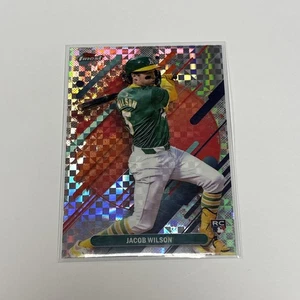 2025 Topps Finest Baseball Jacob Wilson #295 Checkerboard Rare Athletics RC - Picture 1 of 2