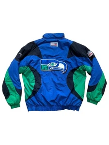 Vintage Seattle Seahawks Pro Line Puffer Jacket Reebok Men's Size Large *NO HOOD - Picture 1 of 5