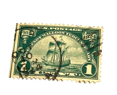 US Mint 1 Cent Huguenot Issue (1924) Stamp.  Superb Stamp. - Image 1 of 4