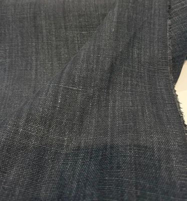 Belgian Linen Lino Denim Dark Blue Nelen & Delbeke Fabric By The Yard PAL01E001 - Image 1 of 4