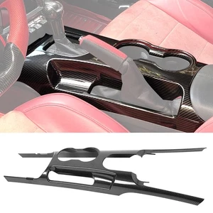 Carbon Fiber Center Console Gear Shift Panel Trim Frame for Ford Mustang 15+NEW - Picture 1 of 14