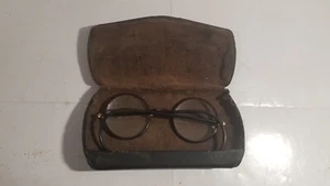 Antique Windsor Frame Round Lenses Celluloid Wrapped Eyeglasses Spectacles - Picture 1 of 3