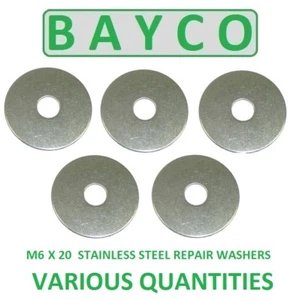 STAINLESS STEEL REPAIR MUDGUARD WASHERS M6 X 20MM A2 GRADE 304. REPAIR WASHER - Picture 1 of 3