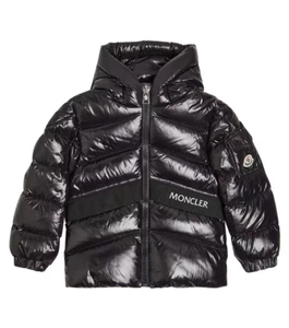 Moncler Groseiller Down Jacket Unisex Kids 12Y Brand NWT Black - Picture 1 of 9