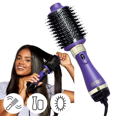 HOT TOOLS Electric Hair Dryer 2 In 1 Detachable Blow Dry & Volumiser Styler Hot Air Brush