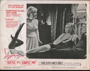 RATTLE OF A SIMPLE MAN original 1965 lobby card DIANE CILENTO 11x14 movie poster