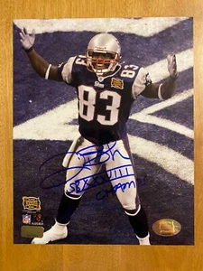 Deion Branch Super Bowl Champs Signed 8x10 Photo New England Patriots Auto COA - Picture 1 of 3