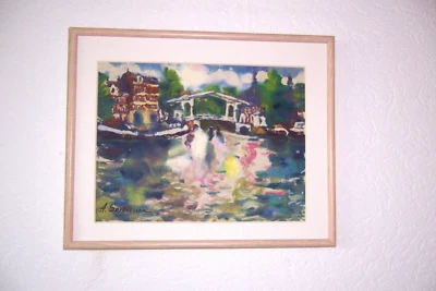 Gemälde "Amsterdam", Öl auf Karton,  Alla Sarkissian - Bild 1 von 3