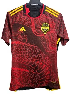 ADIDAS SEATTLE SOUNDERS AWAY SOCCER JERSEY [HI1844] BRUCE LEE RED DRAGON 23 SZ M - Picture 1 of 6