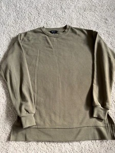 Ladies Khaki Sweatshirt Size UK8 New Look - Picture 1 of 2