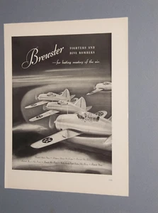 1940 Brewster Fighters and Dive Bombers anuncio - Imagen 1 de 1