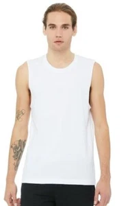 Bella+Canvas 3483 Unisex Jersey Muscle Tank SM White Small New - Picture 1 of 1