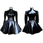 Sissy Maid Girly Black Pvc Dress Cosplay Costume Cd/Tv Tailor-Made