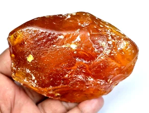 575.5 Ct Natural Baltic Butterscotch Egg Yolk Amber Faceted Rough Certified - Picture 1 of 5