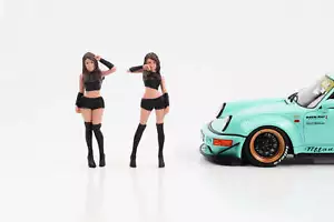 1:18 Figura Auto Salon Girls RWB Amanda + Tess American Diorama Figure Set 1 + 2 - Foto 1 di 3