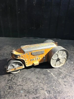 "Camión tractor juguete 480" vintage de 10"" Hubley de metal fundido diésel rodillo de vapor" Foto 1 de 4