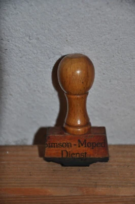 Alter Stempel DDR,Simson-Moped Dienst,Reparatur,Service,Oldtimer Moped,Original - Bild 1 von 4