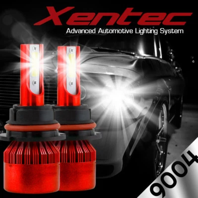 Kit de faros LED 488W 48800LM DualSides 9004 HB1 haces altos/bajos 6000K bombilla blanca Foto 1 de 4