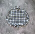 Hackett Xl Checkered Linen Flannel Casual Shirt Button Up Polo Long Sleeve Dress