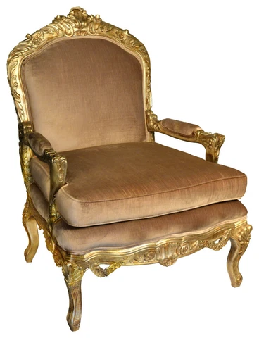Beautiful High-end Luxury Accent Chair Made from Solid Mahogany Wood Cover