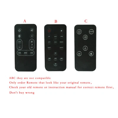 Remote Control For Lugulake T-180BT T180BT Bluetooth Sound Bar Soundbar Speaker - Image 1 of 4